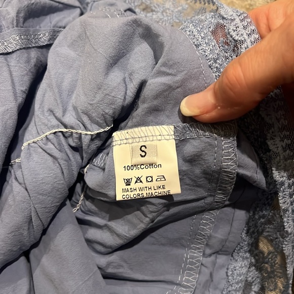 Blue Ruffled Jumpsuit - Picture 7 of 11